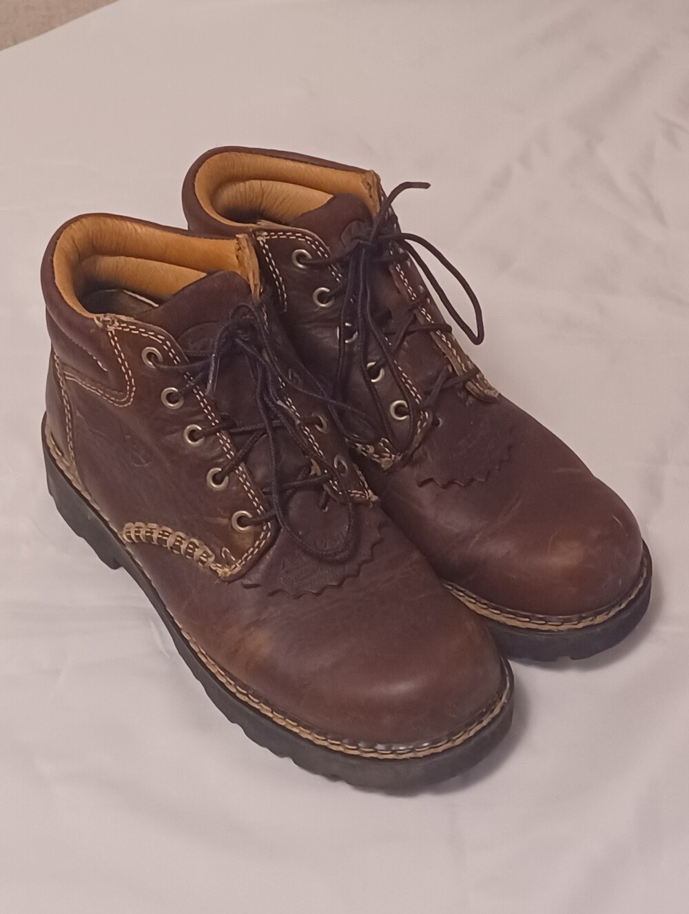 Ariat Hiking Boots Womens 6.5B Brown Canyon Lace-up DISTRESSED Leather Chukka